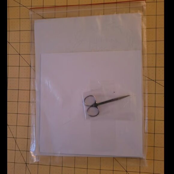 Vintage Scherenschnitte Scissor Cuttings Beginners Kit with Scissors - Picture 2 of 2